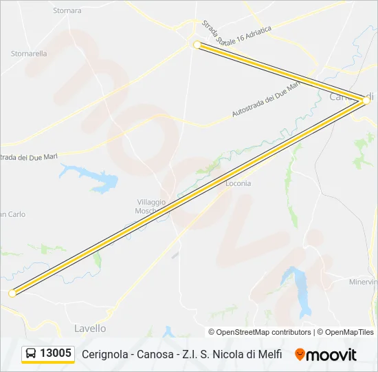 13005 Bus Line Map