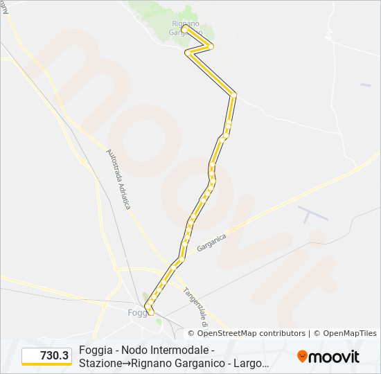 730.3 bus Line Map