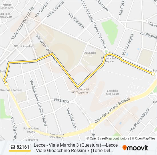 82161 bus Line Map