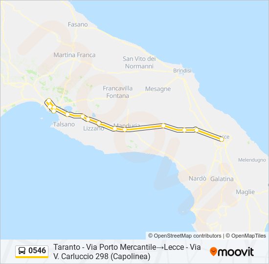 0546 bus Line Map