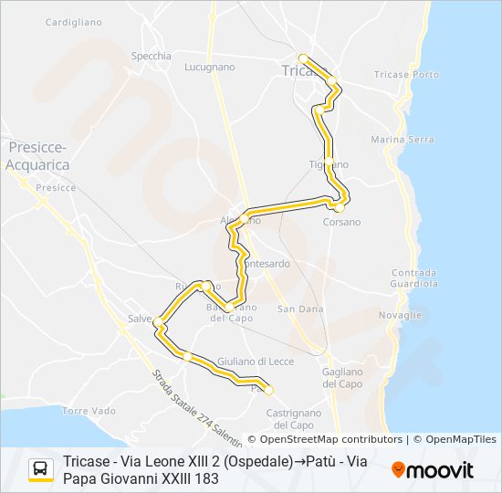 2134B - 1 bus Line Map