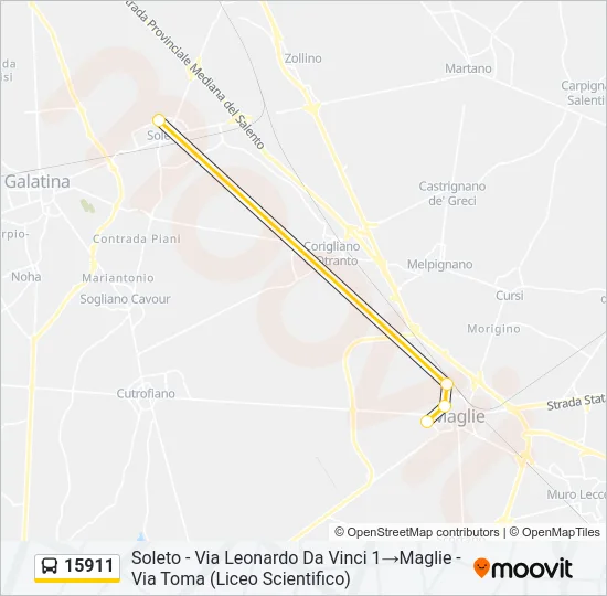 15911 Bus Line Map