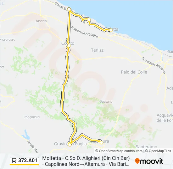 372.A01 Bus Line Map