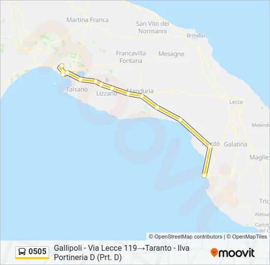 0505 Bus Line Map