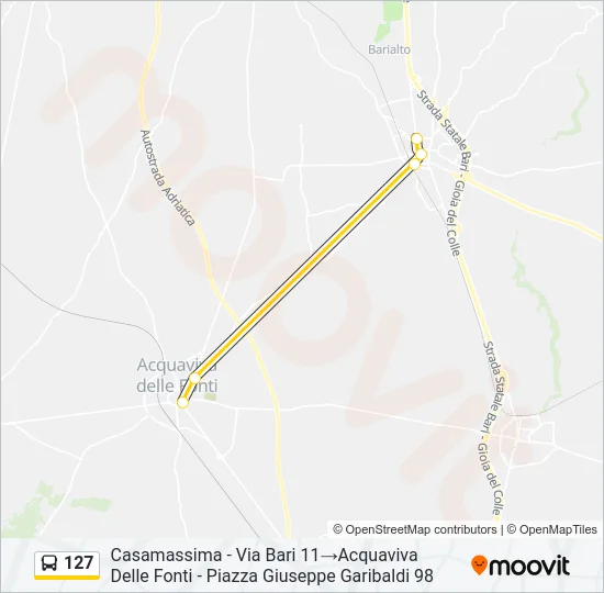 127 Bus Line Map