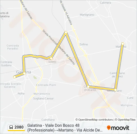 2080 Bus Line Map