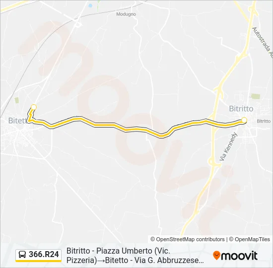 366.R24 Bus Line Map