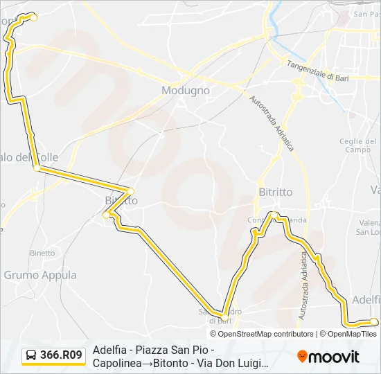 366.R09 Bus Line Map