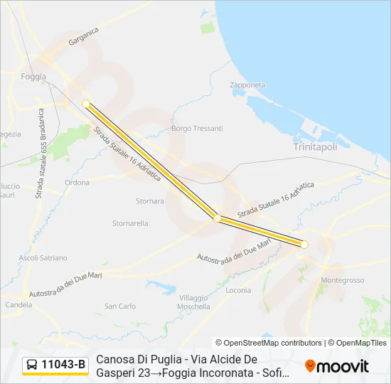 11043-B Bus Line Map