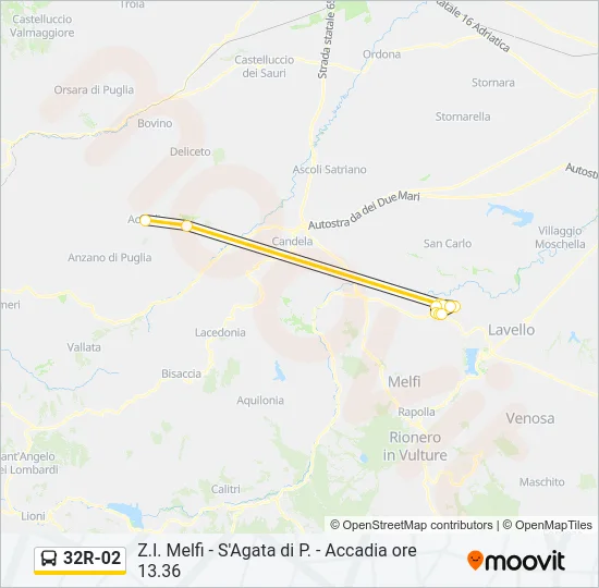 32R-02 Bus Line Map