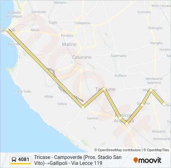 4081 Bus Line Map