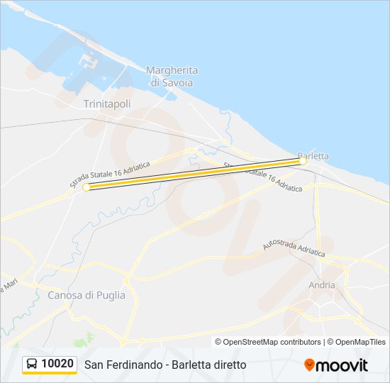 10020 Bus Line Map