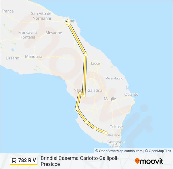 782 R V Bus Line Map
