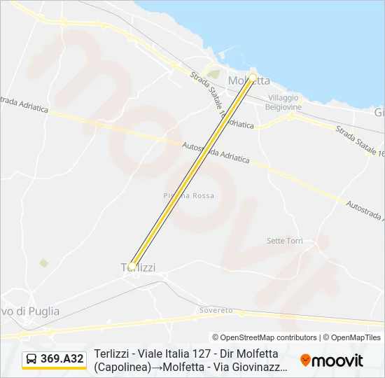 369.A32 Bus Line Map