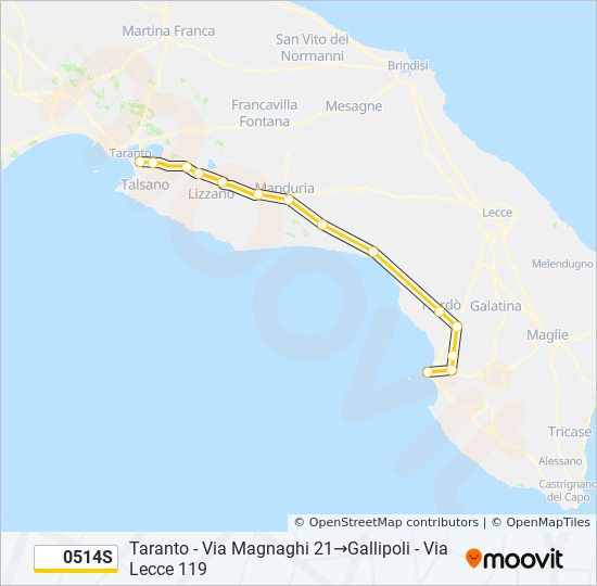 0514S bus Line Map