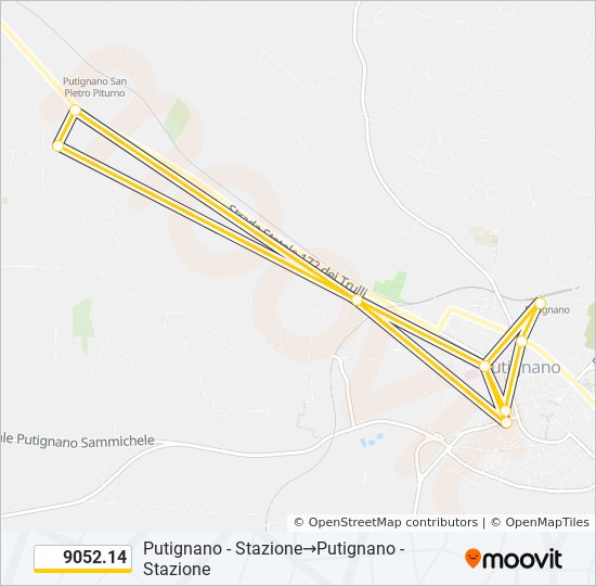 Percorso linea bus 9052.14