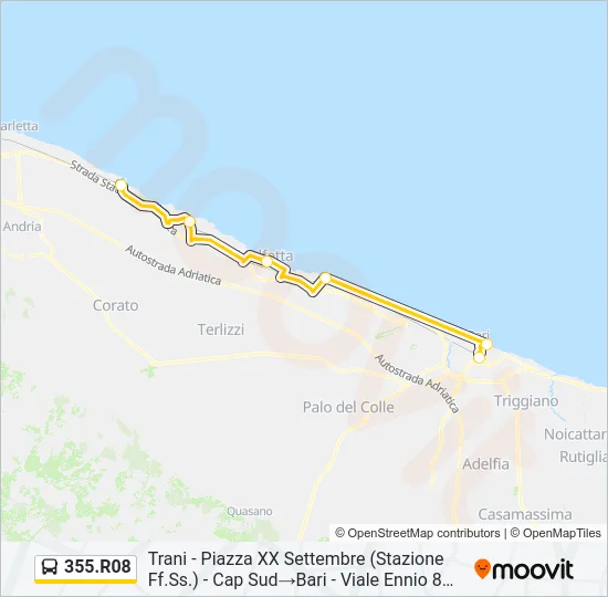 355.R08 Bus Line Map