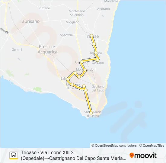 2134 - 1 Bus Line Map