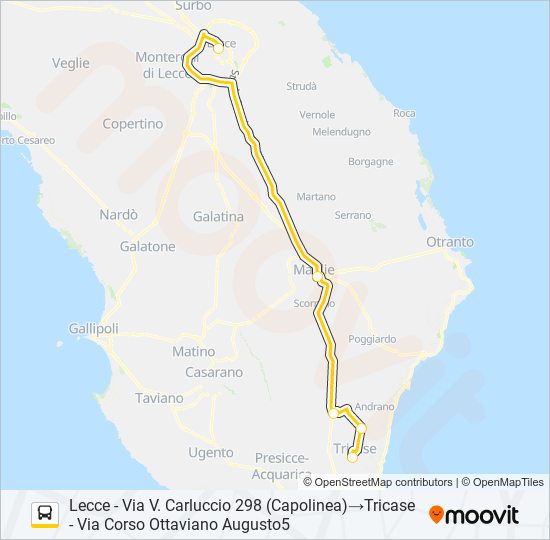 0532 - 1 bus Line Map