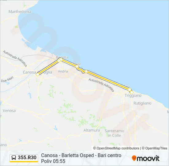 355.R30 Bus Line Map