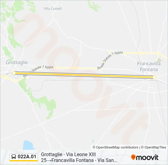 022A.01 Bus Line Map