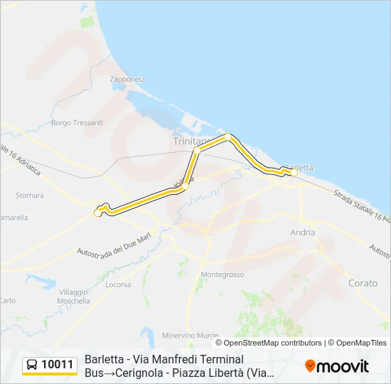 10011 Bus Line Map