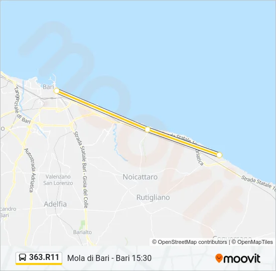 363.R11 Bus Line Map