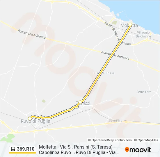 369.R10 Bus Line Map