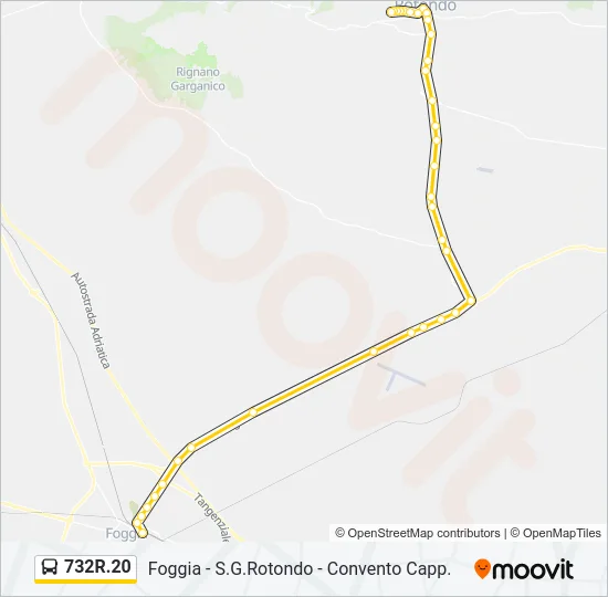 732R.20 Bus Line Map