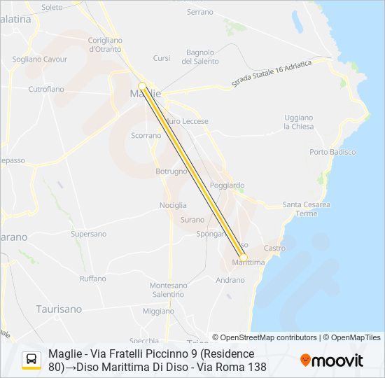 20020N  2 bus Line Map