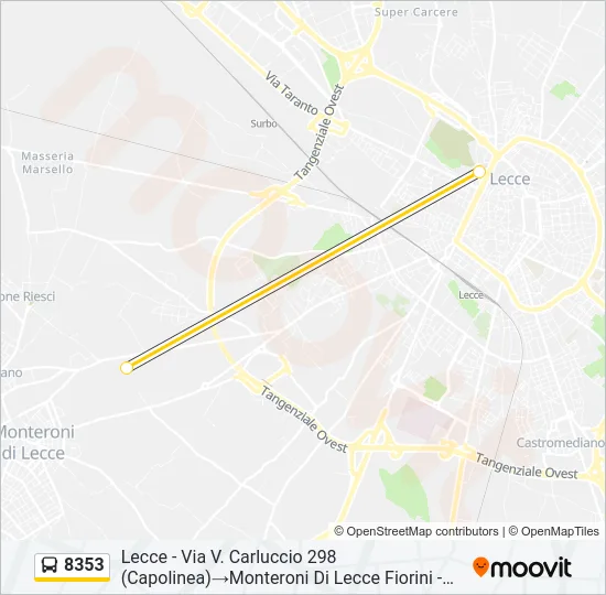 8353 Bus Line Map