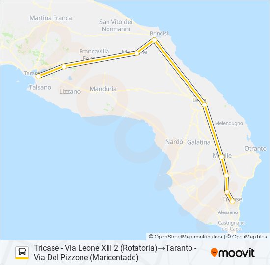 442 TA A bus Line Map