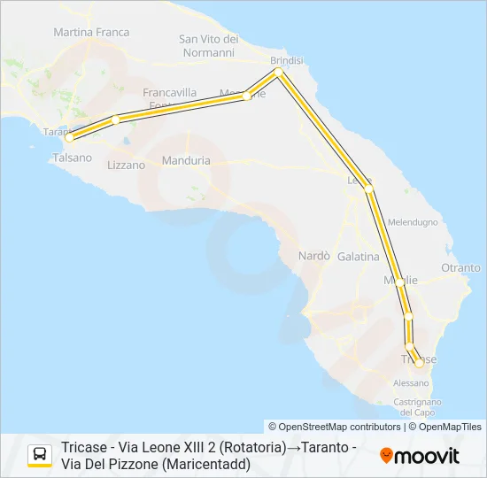 442 TA A Bus Line Map