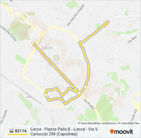 82116 Bus Line Map