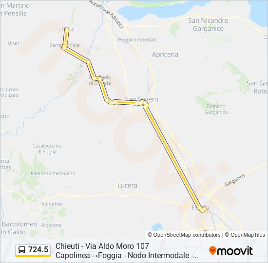 724.5 bus Line Map