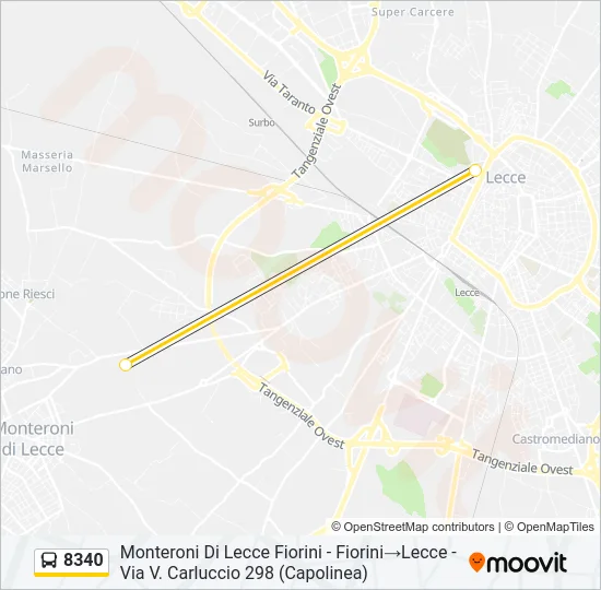 8340 Bus Line Map