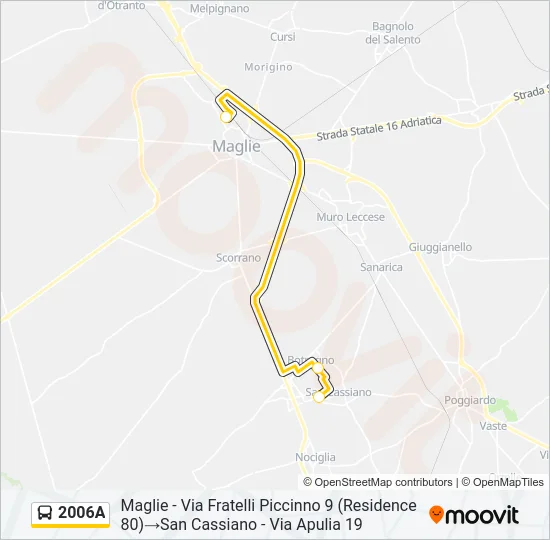 2006A Bus Line Map