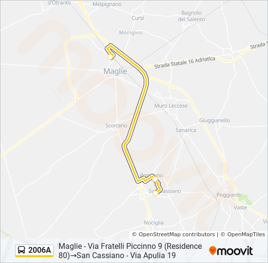 2006A bus Line Map