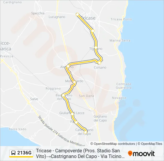 2136G Bus Line Map