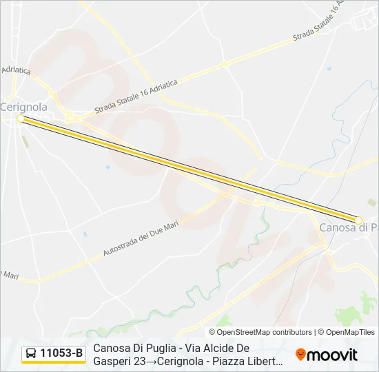 11053-B Bus Line Map