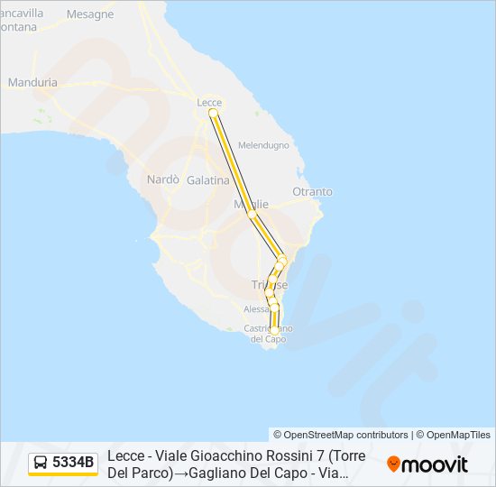 5334B bus Line Map