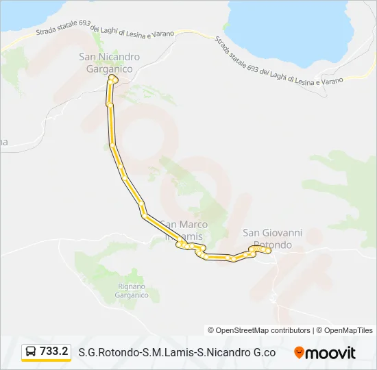 733.2 Bus Line Map