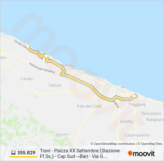 355.R29 Bus Line Map
