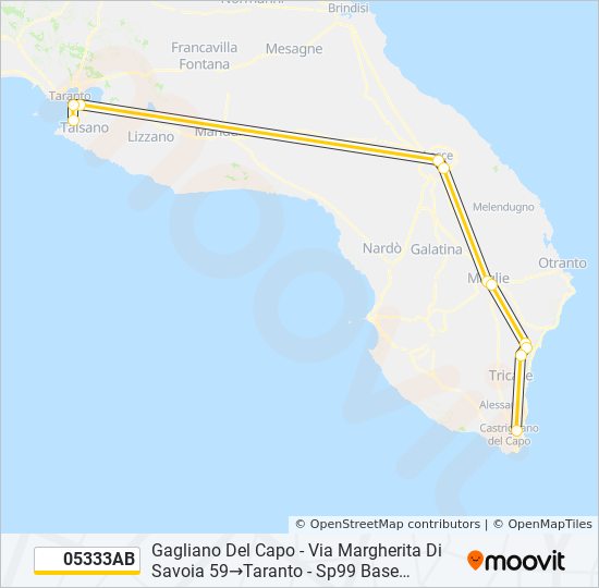 05333AB bus Line Map