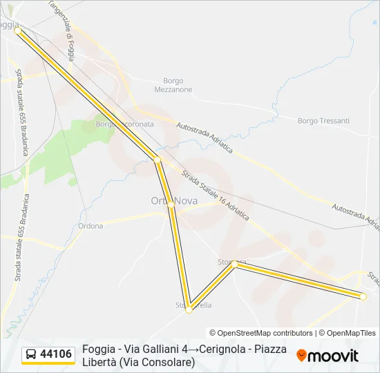 44106 Bus Line Map