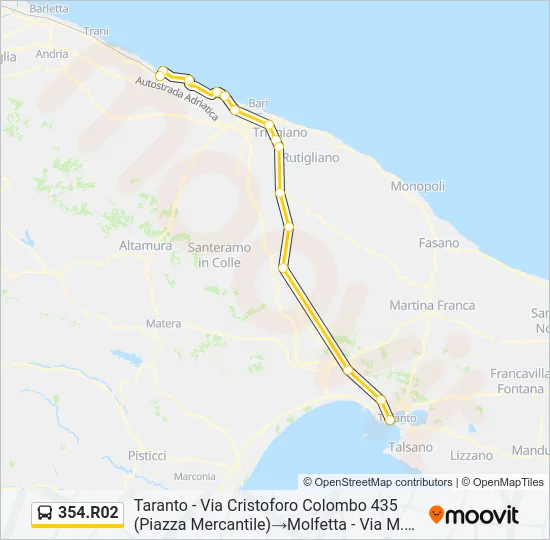 354.R02 Bus Line Map