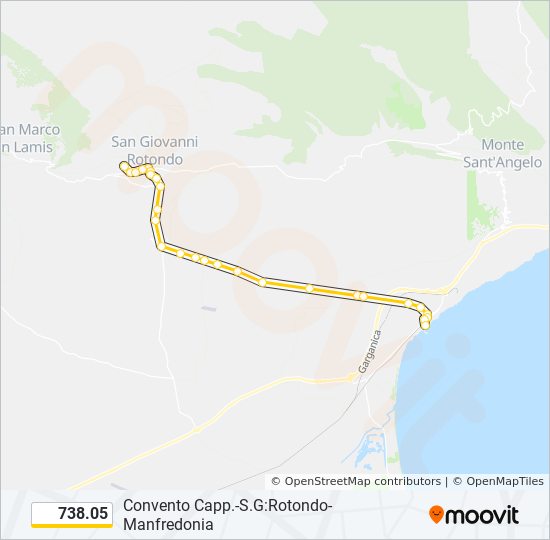 738.05 bus Line Map