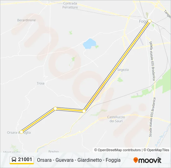 21001 Bus Line Map