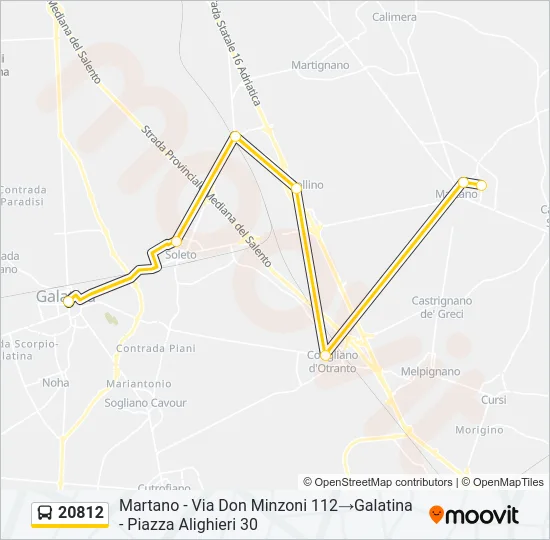 20812 Bus Line Map
