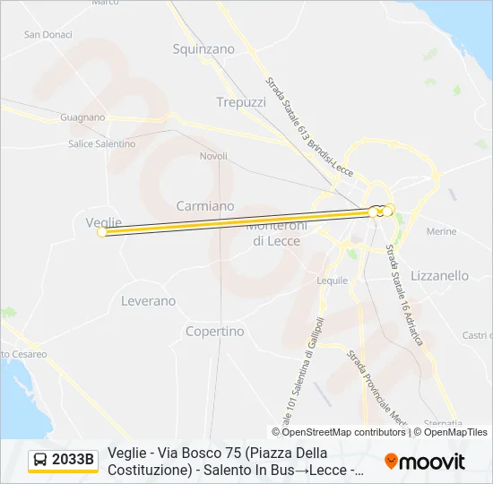 2033B Bus Line Map